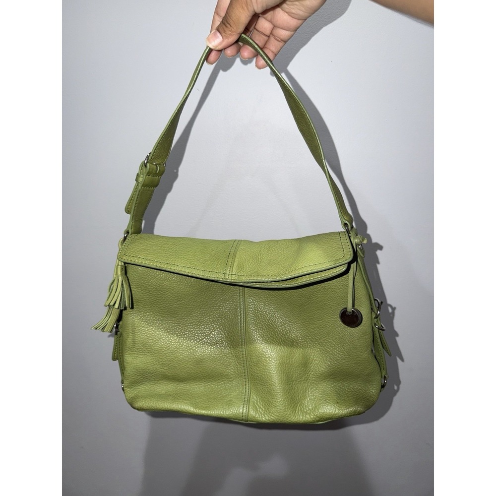 Charter Club Like Avocado Green Shoulder Bag Purse Y2K Style Hobo Boho M